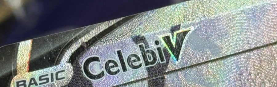 Crease on a full-art holo, after treatment